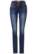 Loose Fit Jeans mid blue used wash