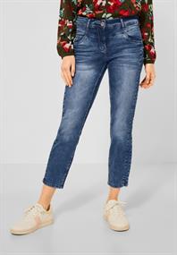 Loose Fit Jeans mid blue used wash