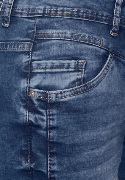 Loose Fit Jeans mid blue used wash