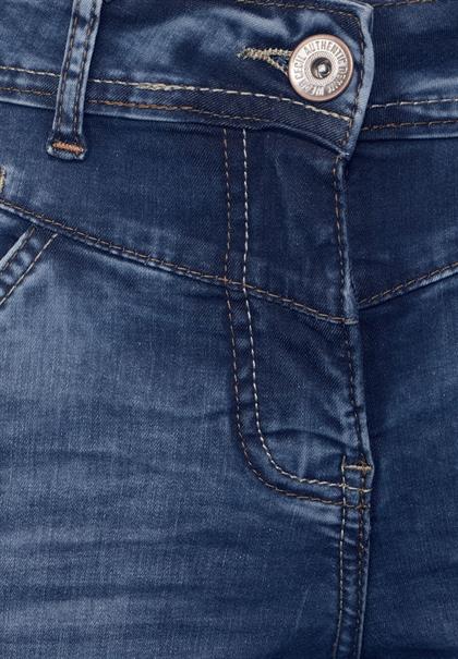 Loose Fit Jeans mid blue used wash