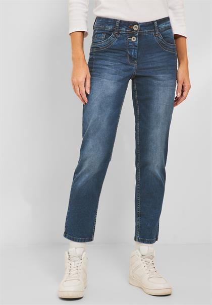 Loose Fit Jeans mid blue used wash
