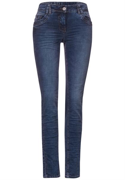 Loose Fit Jeans mid blue used wash