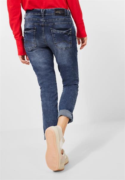 Loose Fit Jeans mid blue used wash