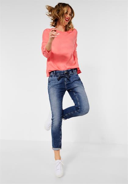 Loose Fit Jeans sky blue knit washed