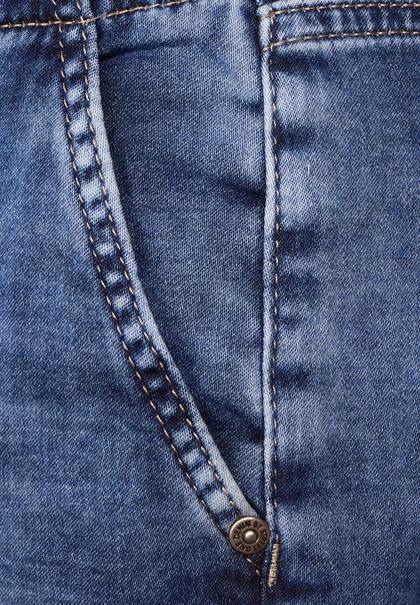 Loose Fit Jeans sky blue knit washed