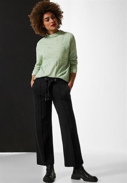 Loose Fit Jerseyhose black