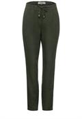 Loose Fit Leinenhose deep khaki