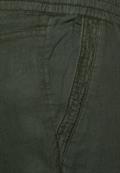 Loose Fit Leinenhose deep khaki
