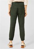 Loose Fit Leinenhose deep khaki
