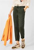 Loose Fit Leinenhose deep khaki