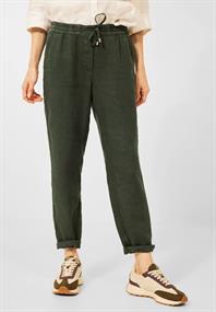 Loose Fit Leinenhose deep khaki