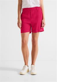 Loose Fit Paperbag Shorts intense berry
