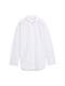 Loose Fit Popeline Hemdbluse white