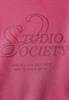 Loose Fit Print Pullover dark candy pink