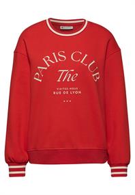 Loose Fit Print Sweatshirt racing red