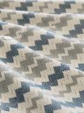 Loose Fit Resort Kurzarmhemd in Häkel-Optik green white zick zack stripe