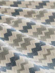 Loose Fit Resort Kurzarmhemd in Häkel-Optik green white zick zack stripe