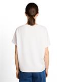Loose Fit Scuba T-Shirt mit Print whisper white