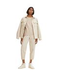 Loose Fit Strickpullover aus Baumwolle beige bubble structure