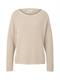 Loose Fit Strickpullover aus Baumwolle beige bubble structure