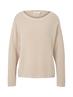 Loose Fit Strickpullover aus Baumwolle beige bubble structure