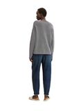 Loose Fit Strickpullover aus Baumwolle navy bubble structure