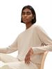 Loose Fit Strickpullover aus Bio-Baumwolle beige bubble structure