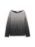 Loose Fit Strickpullover mit Farbverlauf black grey degrade design