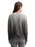 Loose Fit Strickpullover mit Farbverlauf black grey degrade design