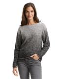 Loose Fit Strickpullover mit Farbverlauf black grey degrade design