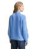 Loose Fit Strickpullover mit Stehkragen light blue knit structure