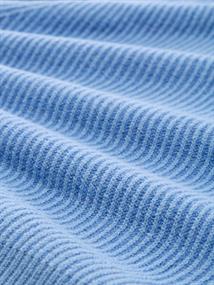 Loose Fit Strickpullover mit Stehkragen light blue knit structure