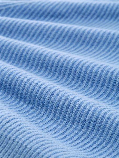 Loose Fit Strickpullover mit Stehkragen light blue knit structure