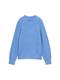 Loose Fit Strickpullover mit Stehkragen light blue knit structure