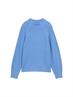 Loose Fit Strickpullover mit Stehkragen light blue knit structure