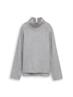 Loose Fit Strickpullover mit Stehkragen medium silver grey melange