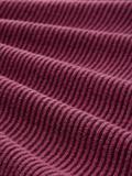 Loose Fit Strickpullover mit Stehkragen red rib structure