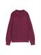 Loose Fit Strickpullover mit Stehkragen red rib structure