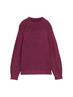 Loose Fit Strickpullover mit Stehkragen red rib structure