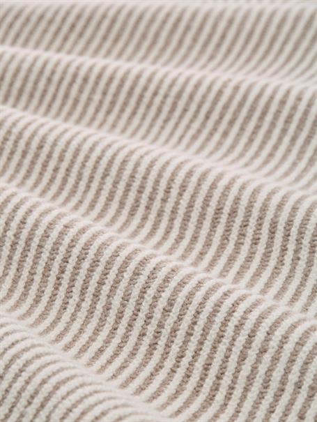Loose Fit Strickpullover mit Stehkragen soft taupe rib structure