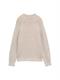 Loose Fit Strickpullover mit Stehkragen soft taupe rib structure