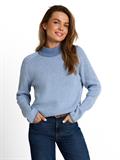 Loose Fit Strickpullover mit Wollanteil fern blue structure