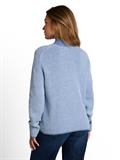 Loose Fit Strickpullover mit Wollanteil fern blue structure