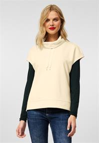 Loose Fit Sweatweste creamy beige