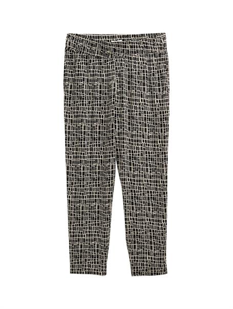 Loose Slim Hose abstract black grid design