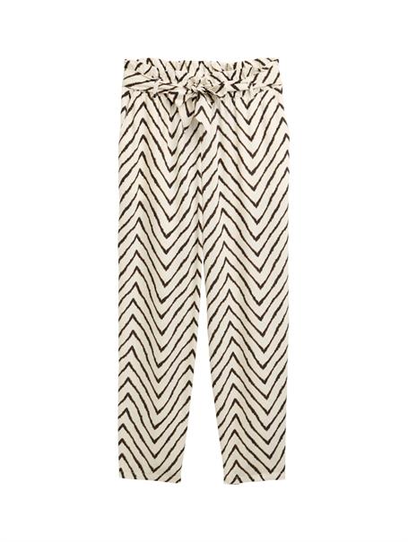 Loose Slim Paperbag Hose natural zig zag design