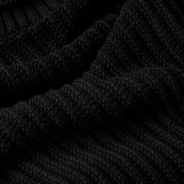 Loose turtle knit wmn dk black