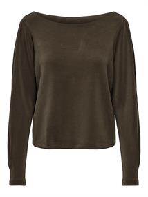 LSUGAIA L/S BOATNECK TOP SWT coffee bean