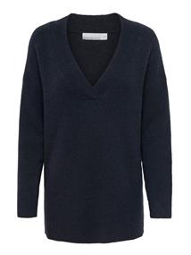 LSUKAYLA WOOL L/S V-NECK PULLOVER KNT night sky