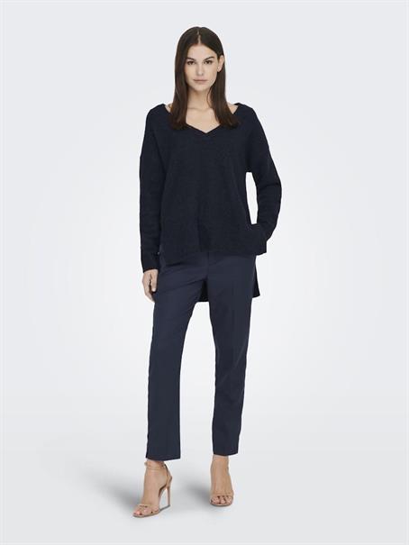 LSUKAYLA WOOL L/S V-NECK PULLOVER KNT night sky